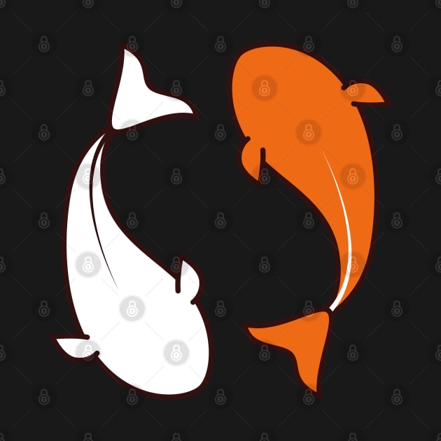 Koi Fish Ying & Yang Minimalist Design by apparel.tolove@gmail.com