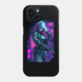 Anime Military Girl with a Gun Phone Case