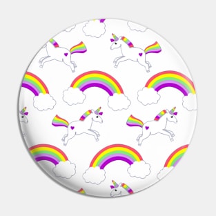 Unicorn rainbow pattern Pin