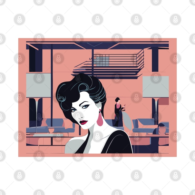 Neo Luxe Art Deco Patrick Nagel 80s by di-age7