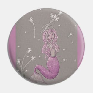 Dandelion Mermaid Pin