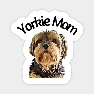 Yorkie Mom Cute Yorkie Cartoon Art Magnet