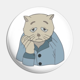 Depressed cat Pin