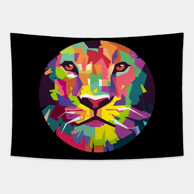 Tiger face mask with mouth Tapestry by Dody