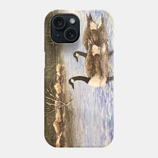 Duck Pond Oil on Canvas Phone Case