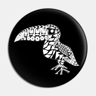 toucan in black landscape ecopop Pin