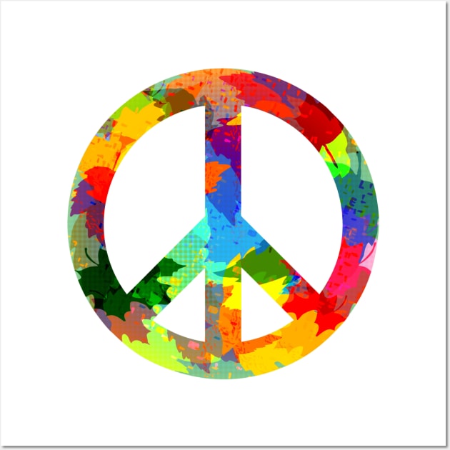 Pop Art Peace Symbols Fabric