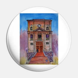 Watercolor sketch - Chiesa d San Cataldo. Enna, Sicily Pin