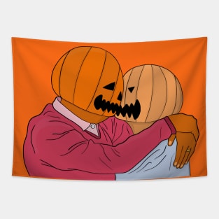 Kissing on Halloween Tapestry