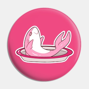 Pink Shark in a Dish Pin