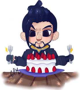 Casual Hanzo Likes Cake Magnet