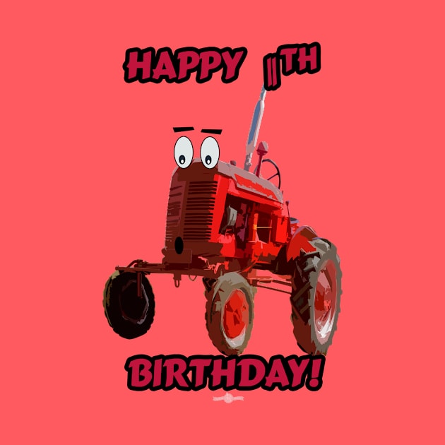 Happy 11th birthday tractor design by seadogprints