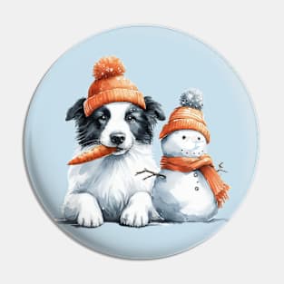 Snow Buddies - Border Collie Pin