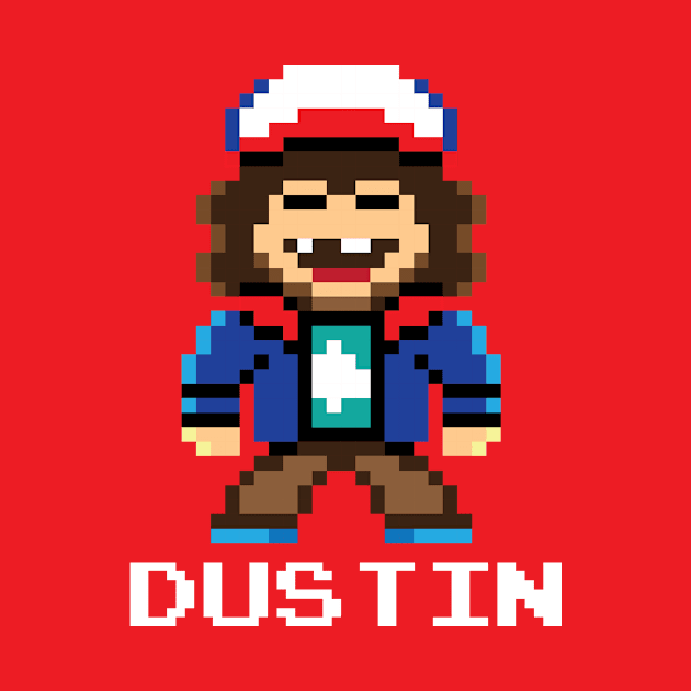 Stranger Things Dustin Pixel Character by Rebus28