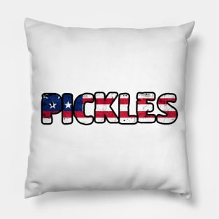 pickles american flag Pillow