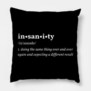 Definition Of Insanity Alcoholic Recovery Pillow