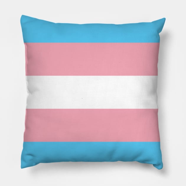 Trans Flag Pillow by sophielabelle