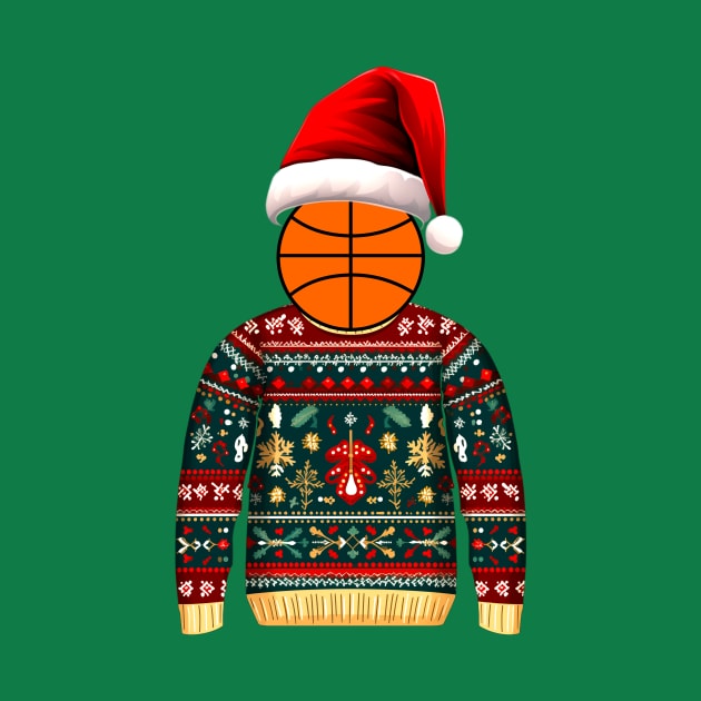 Ugly Christmas Sweater Basketball #1 by Butterfly Venom