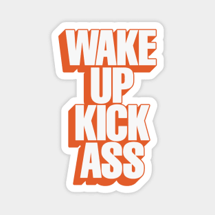 Wake Up kick Ass in Peach Fuzz Pantone Magnet