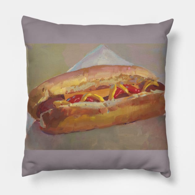 Hot dog Pillow by TheMainloop