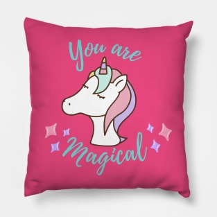 Cute Unicorn Rainbow Lover gift you are magical Pillow