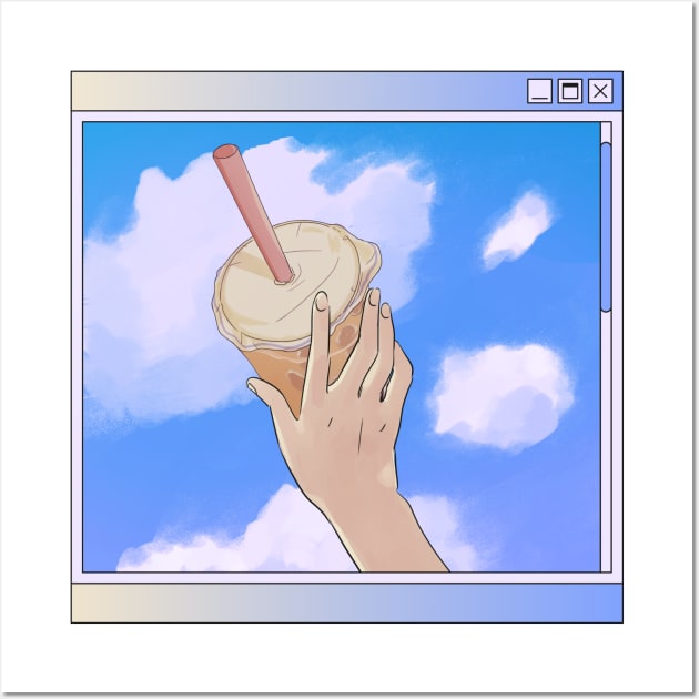 White animal in front of cup illustration, Bubble Tea (feat. Juu & Cinders)  Anime Dark Cat, Kawaii, food, manga, tea png | PNGWing