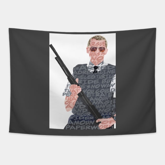 Nicholas Angel, Hot Fuzz Tapestry by Skahfee