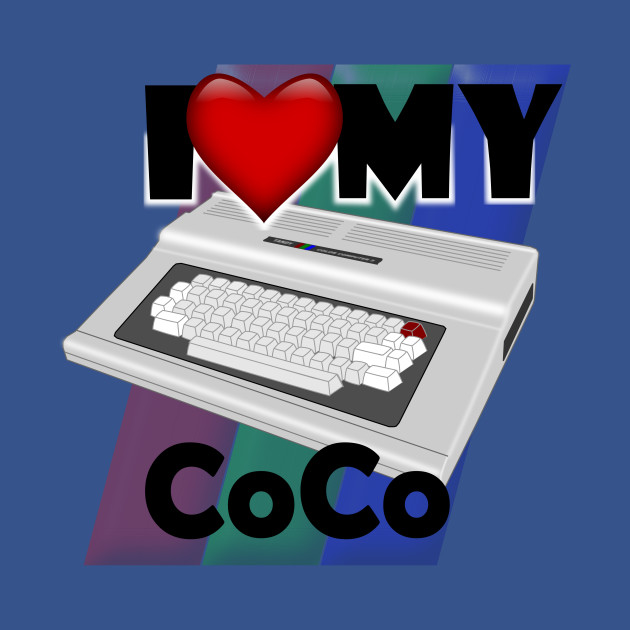 Disover I love my CoCo background - Retro Computer - T-Shirt