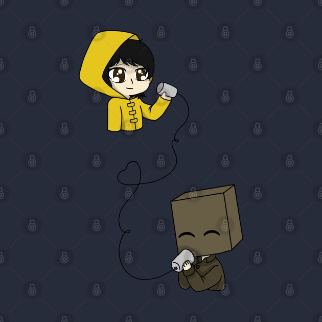 little nightmares mono and six chibi by LillyTheChibi