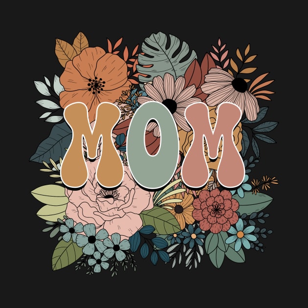 Retro Floral Mom Gifts for Mother's Day by ttao4164