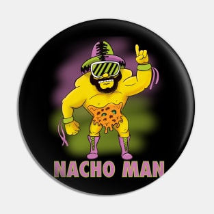 Nacho Man Wrestler Vintage Pin