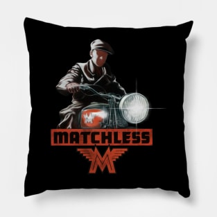 Matchless Motorcycle England by MotorManiac Pillow