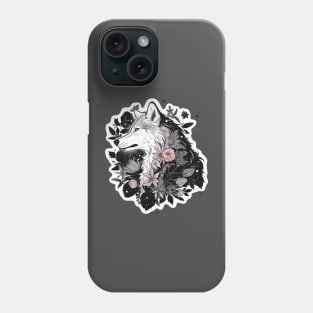 Pastel Goth Floral Wolf Phone Case