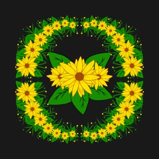 blooming sunflowers flower pattern sunflower in bloom T-Shirt