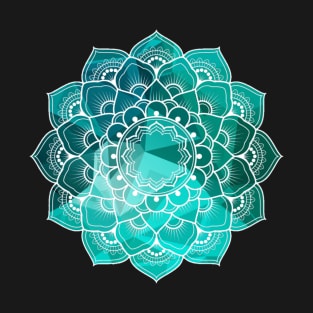 Sagittarius Birthstone Turquoise Spiritual Circle Mandala T-Shirt