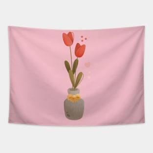 flowers on vase Tapestry