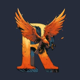 Flying Eagle and the letter R - Fantasy T-Shirt