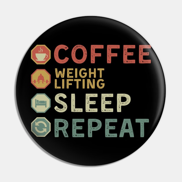 coffee weightlifting sleep repeat Pin by Myartstor 