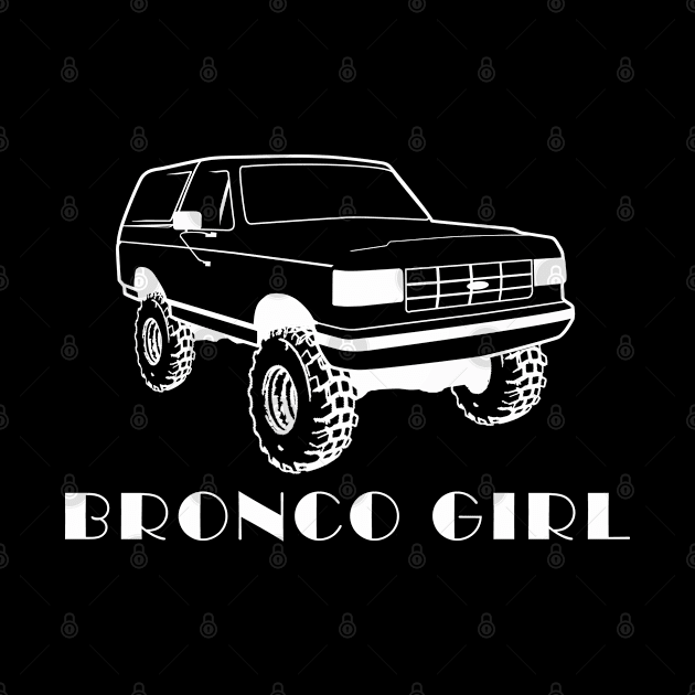 Bronco Girl 1987-1991 White Print by The OBS Apparel