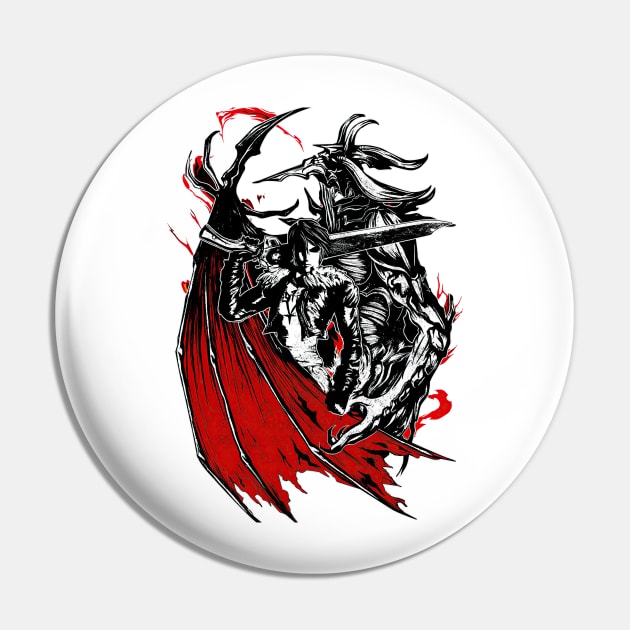 Fantasy Gunblade Hero Pin by SkyfrNight