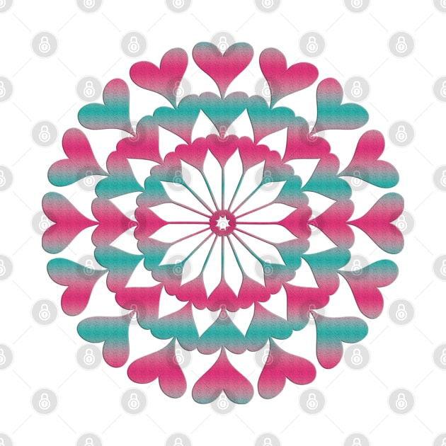 Heart Mandala Gradient by By Diane Maclaine