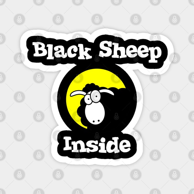 Black Sheep Inside Magnet by Warp9