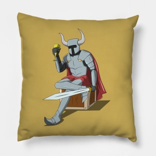 Triumphant knight: Embracing Victory with a Fearless heart Pillow