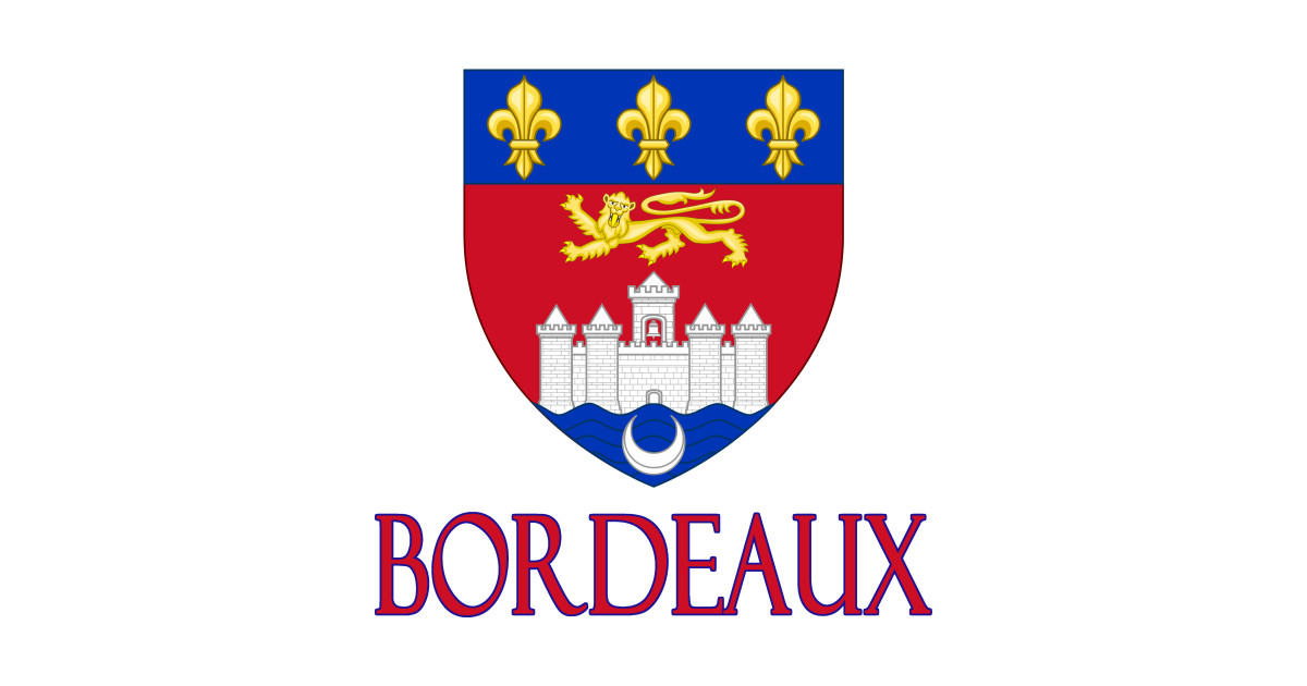 Bordeaux, France - Coat of Arms Design - French - Autocollant ...