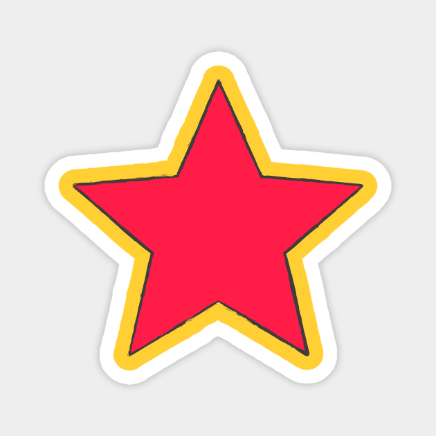 RED STAR Scott Pilgrim Magnet by DSGFX