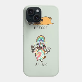 After Coffee Pug Phone Case