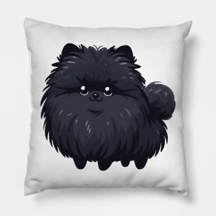 Cute Black Pomeranian Pillow