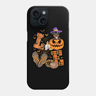 Funny Rottweiler Dog Lover Gift Rottweiler Halloween Pumpkin Phone Case