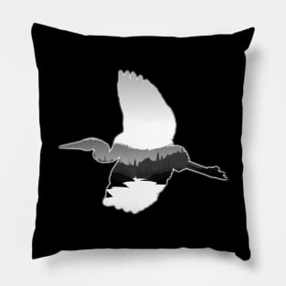 Heron in his element Pillow