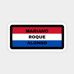 Mariano Roque Alonso City in Paraguay Flag Colors Magnet